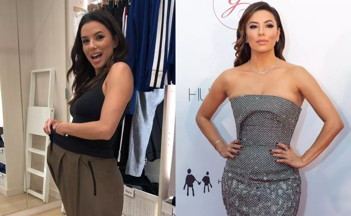 Anvan ak apre pèdi pwa: EVA Longoria kontan fanatik yo nan yon figi mens