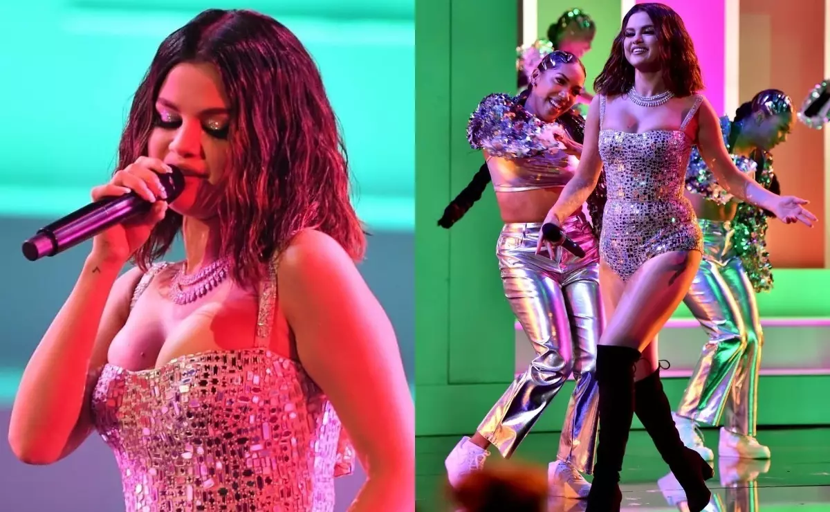 Selena Gomez hřeben pro trapné tanec na americké hudební ceny 2019