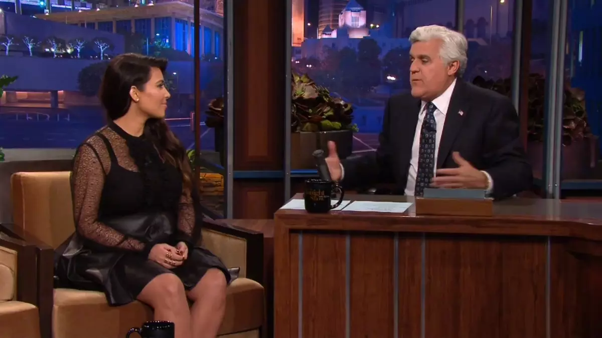 Kim Kardashian ao amin'ny Show Jay Leno