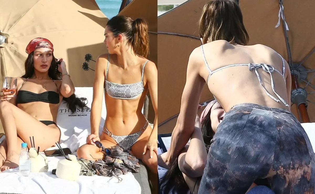 Foto: Bella Hasid ja Kendall Jenner rannas Miami rannas