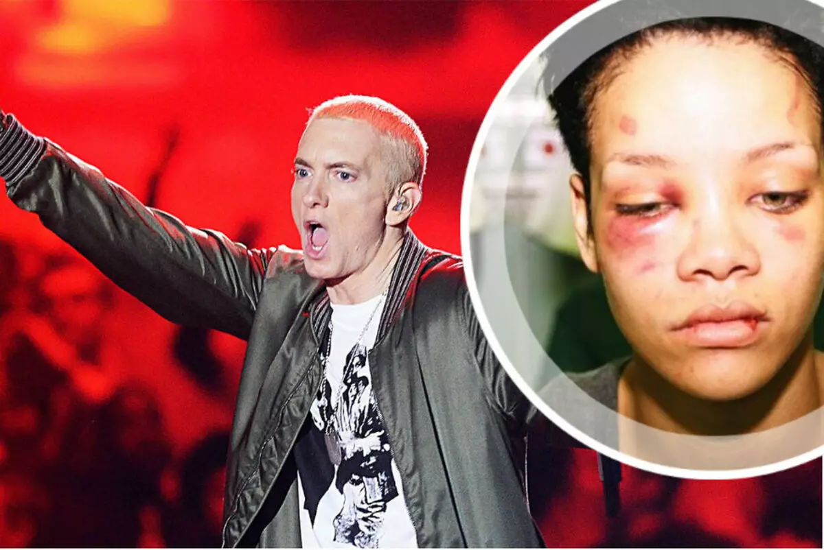 "Saya juga akan mengalahkannya": Eminem wakil menjawab skandal di sekitar Rihanna dan Chris Brown