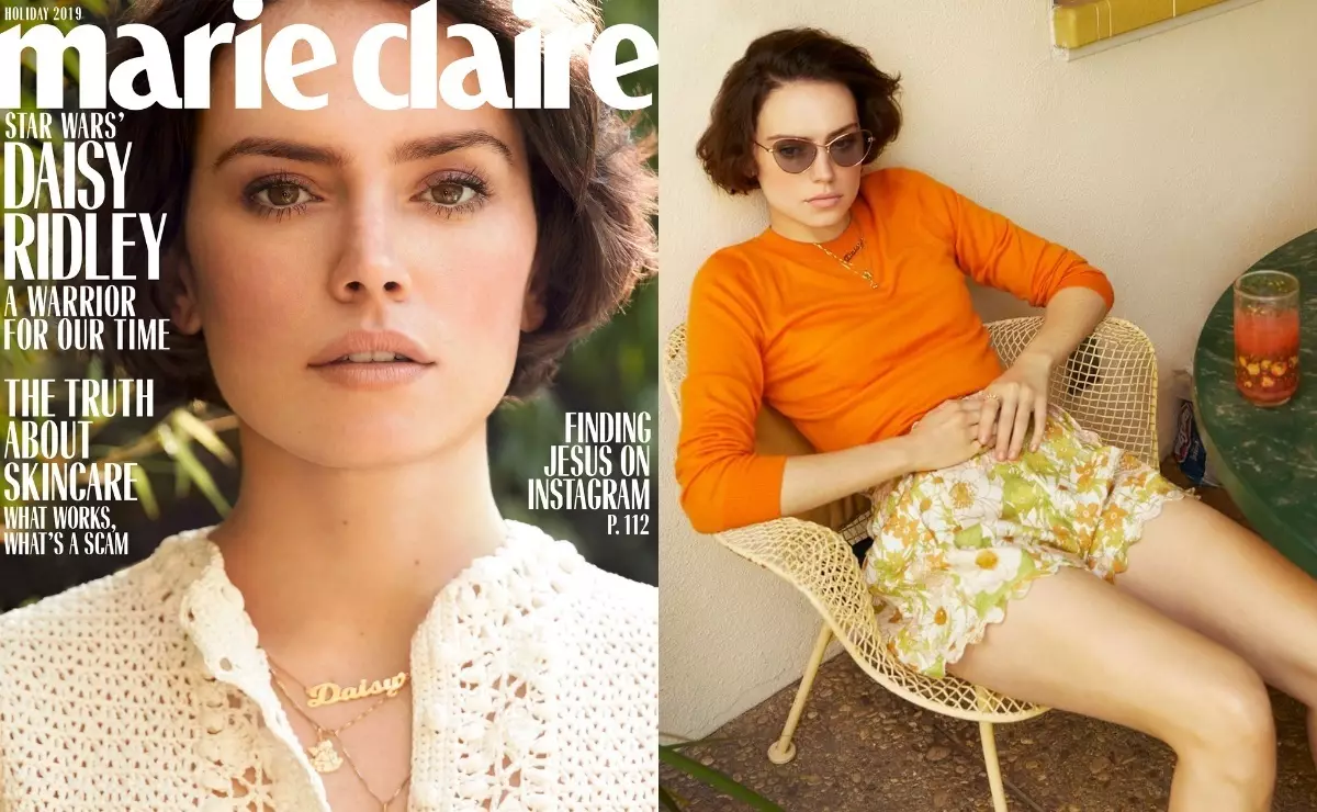 Daisie Ridley tentang rumor tentang keterlibatan dan "Skywall. Sunrise "di sesi foto baru Marie Claire