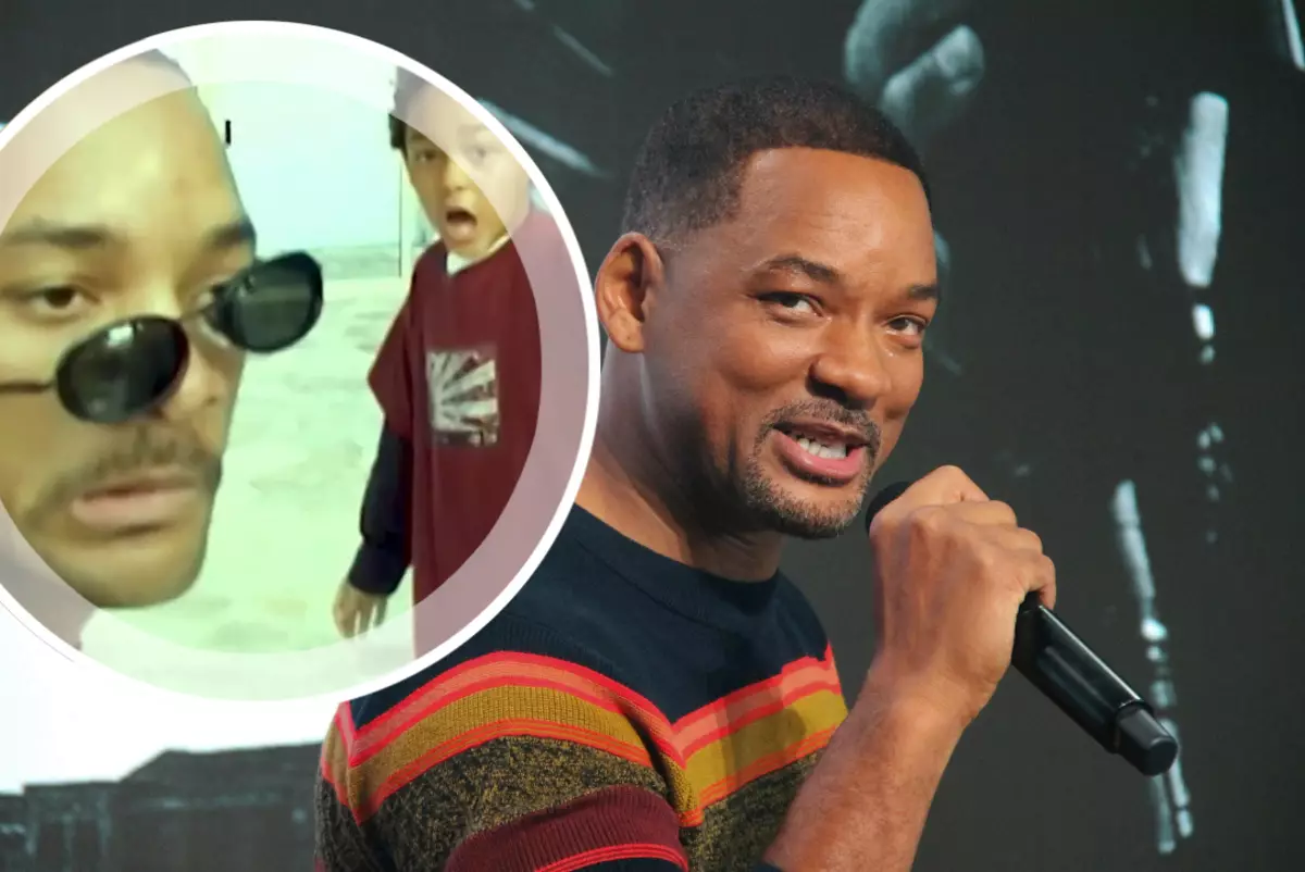 Will Smith က "Matrix" သည်သူ၏သားနှင့်အတူစပျစ်သီးပြွတ်သောမော်ကွန်းတိုက်ဗီဒီယိုကိုပြသခဲ့သည်