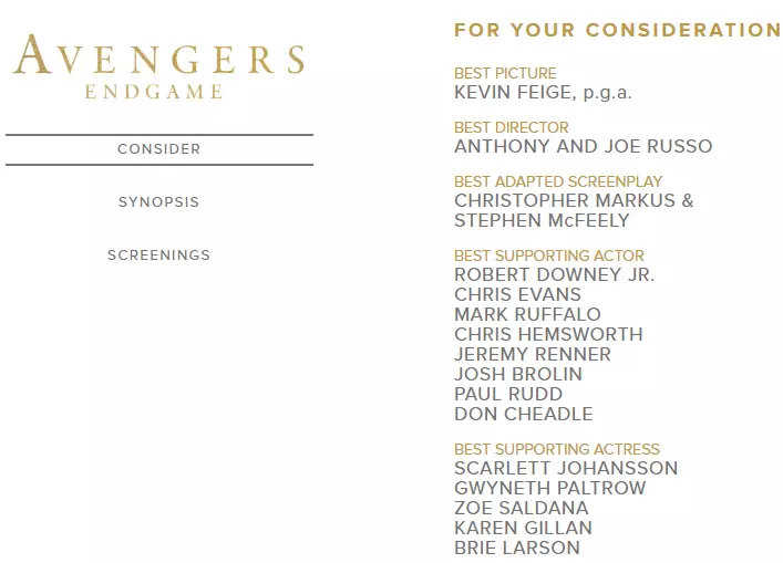 Robert Downey Jr masih dikemukakan kepada Oscar bersama dengan 12 bintang lain 