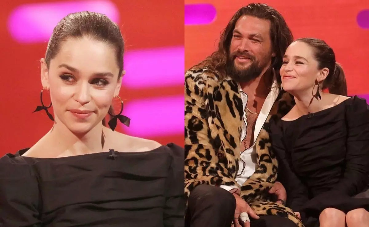 Jason Momoa pasakė, kad Emily Clark Londone dažnai lanko savo "žmoną"