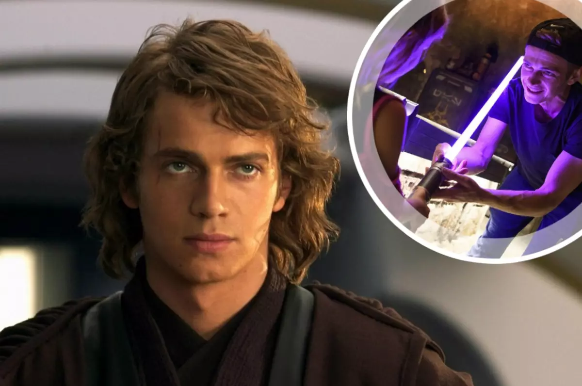 Med afkastet, valgt: Hayden Christensen besøgte "Star Wars" i Disneyland