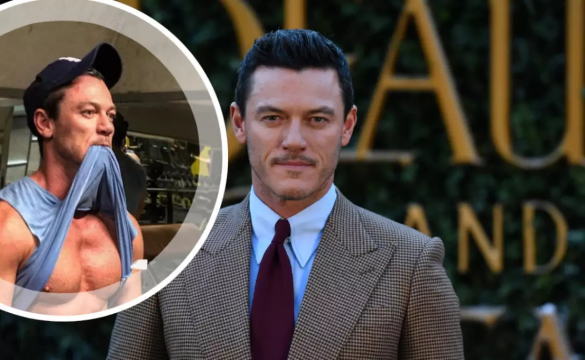 Kuuma! Luke Evans osoitti helpotuspainikkeen kuvassa