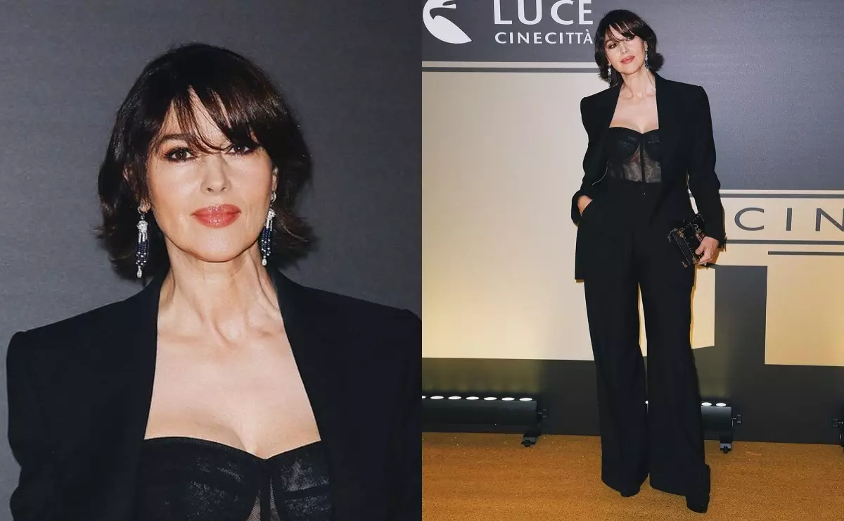 Foto: 55 år gammel Monica Bellucci på en fest i Italia