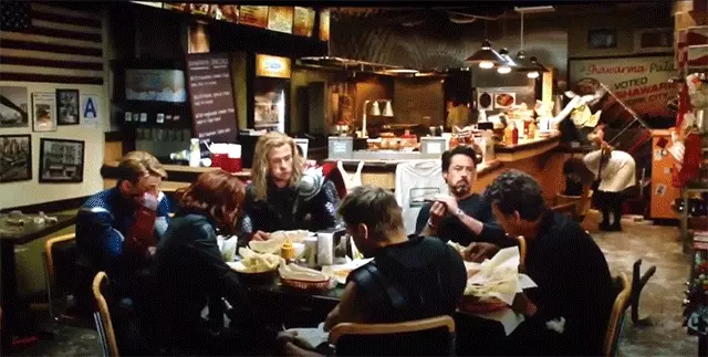 Scene with Shawarma In The Avengers by Spin-Off 