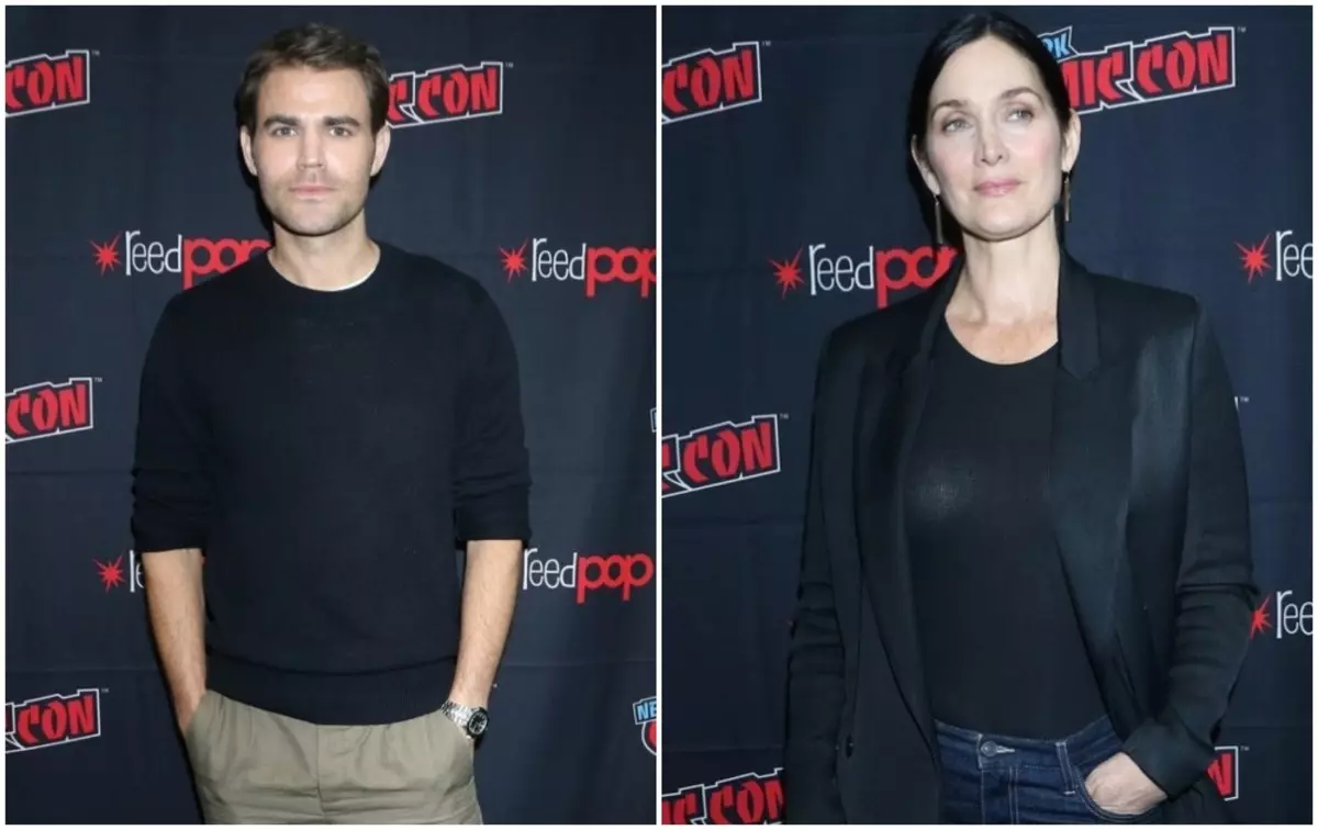 Wêne: Paul Wesley û Carey Ann Moss 2 demsala "ji min re çîrokek ji min re vebêjin" li ser Comic-con li New York