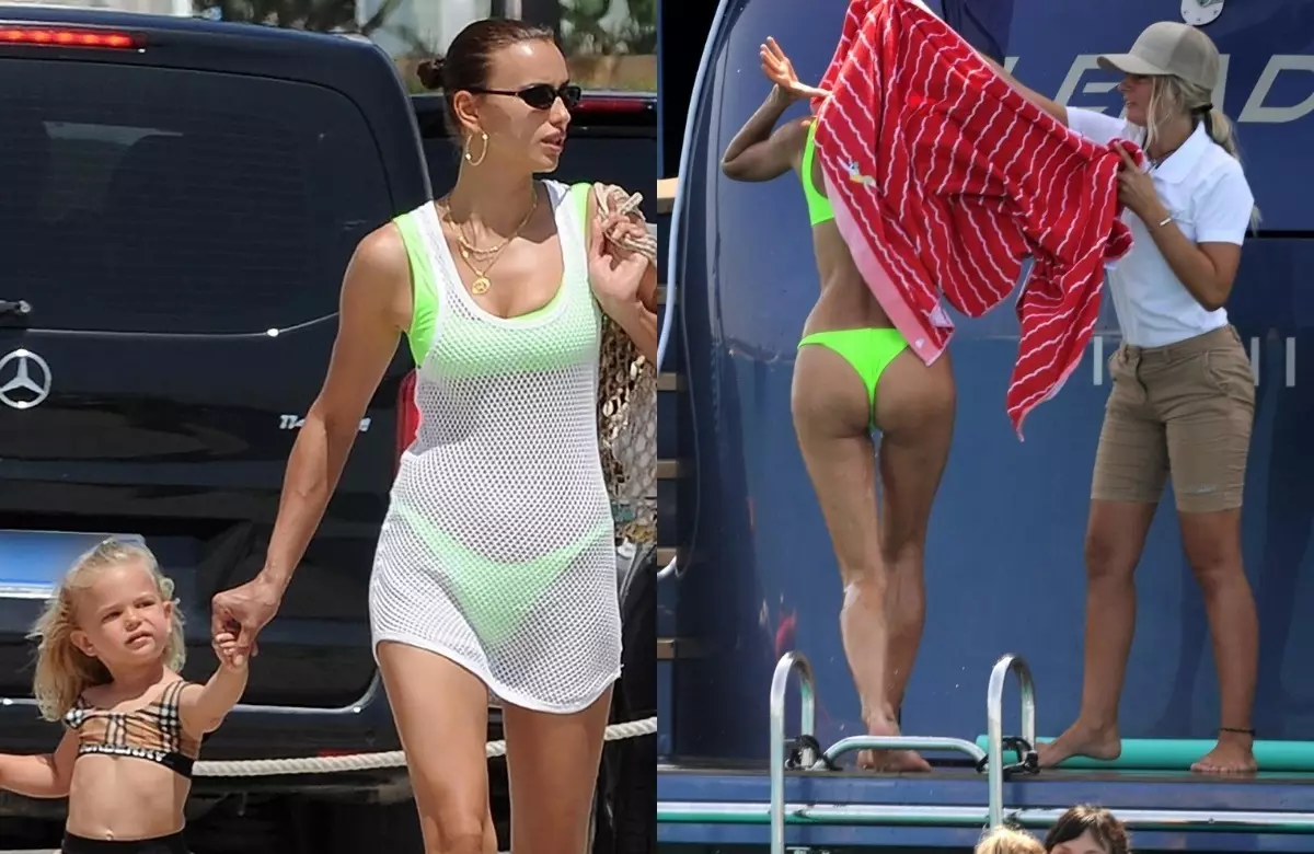 Ifoto: I-Irina Shayk iphumle kwi-Ibiza kunye nonina kunye nentombi yakhe