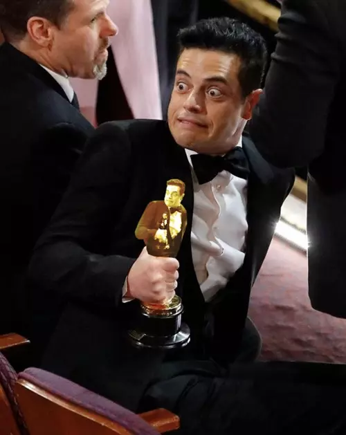 Foto: Fallen från scenen Rami Malek blev den mest roliga meme av Oscar 31110_10