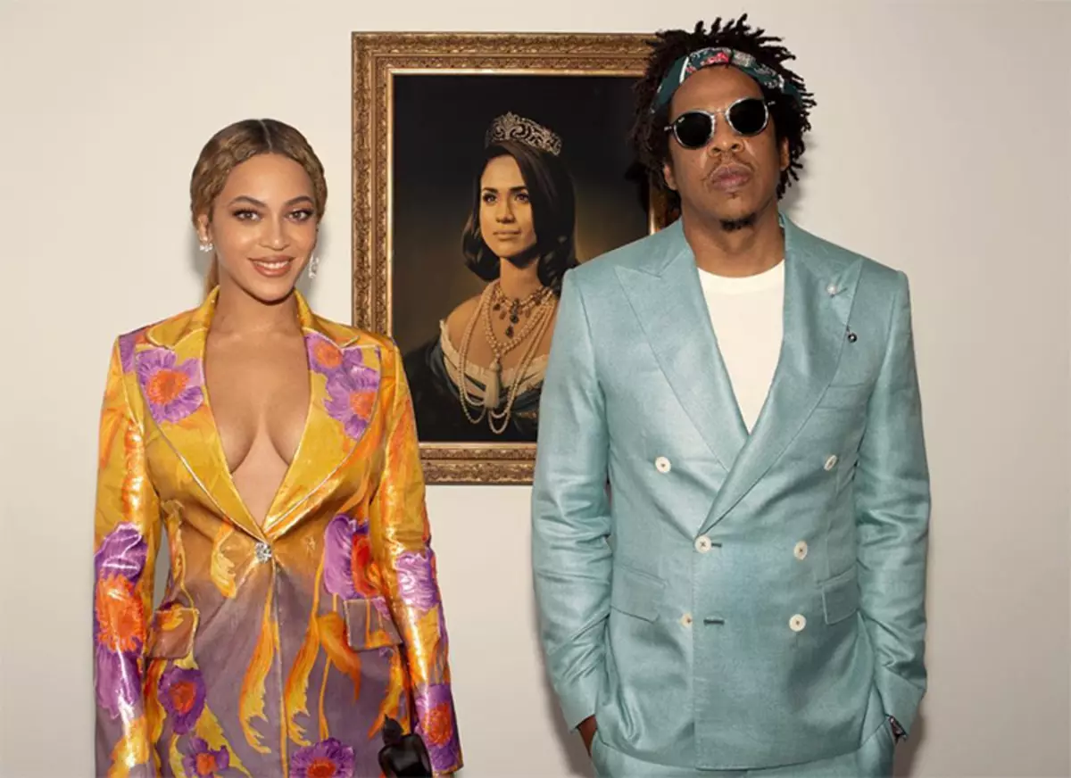 "Ein Mona Lisa": Cofnododd Beyonce a Jesi fideo ar gyfer y Prydeinwyr ar gefndir Marceg Megan Portread