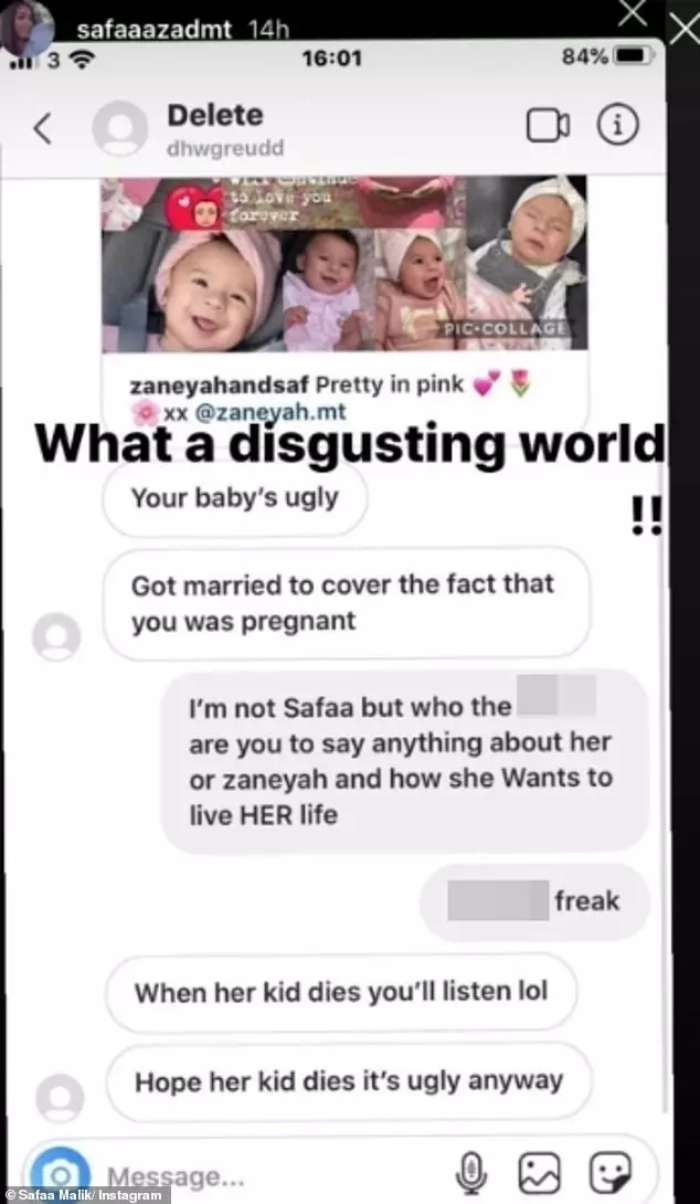 Siostra Zayn Malika skarżyła się na zagrożenia dla swojej pięciomiesięcznej córki 33205_1