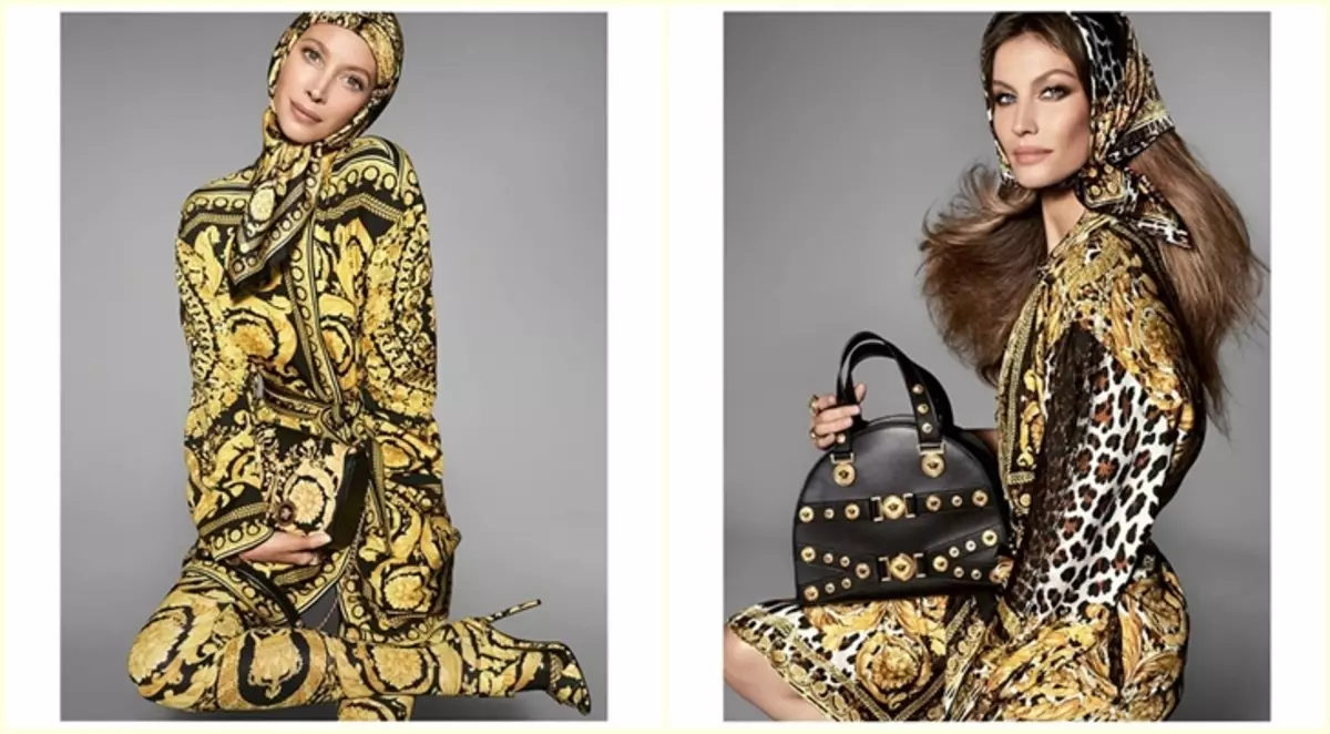 Versace combinata Naomi Campbell nella campagna pubblicitaria, Giselle Bundchen e Christie Terlington