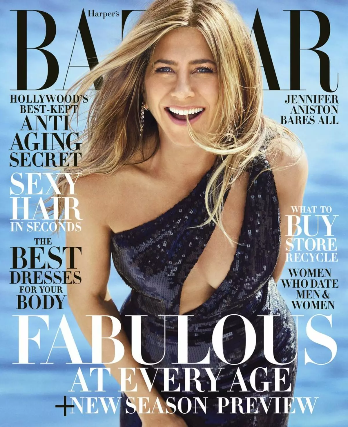 Jennifer Aniston näme üçin ýeke-täkdigini düşündirdi we Harper bazarynda seksi suratda atyň 41780_1