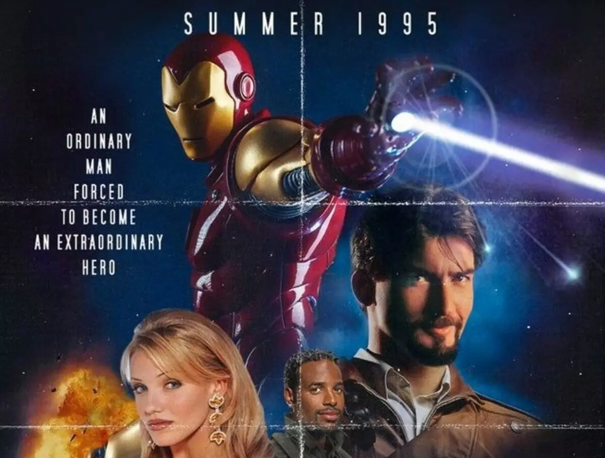 Charlie matairi muTony Stark, Cameron Diaz pane iron Poster's Poster 1995