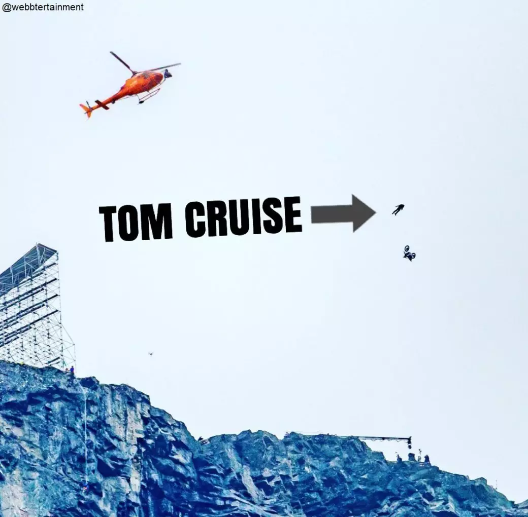 Daar is geen plek vir nou nie: Tom Cruise het 'n duiselige truuk vir 