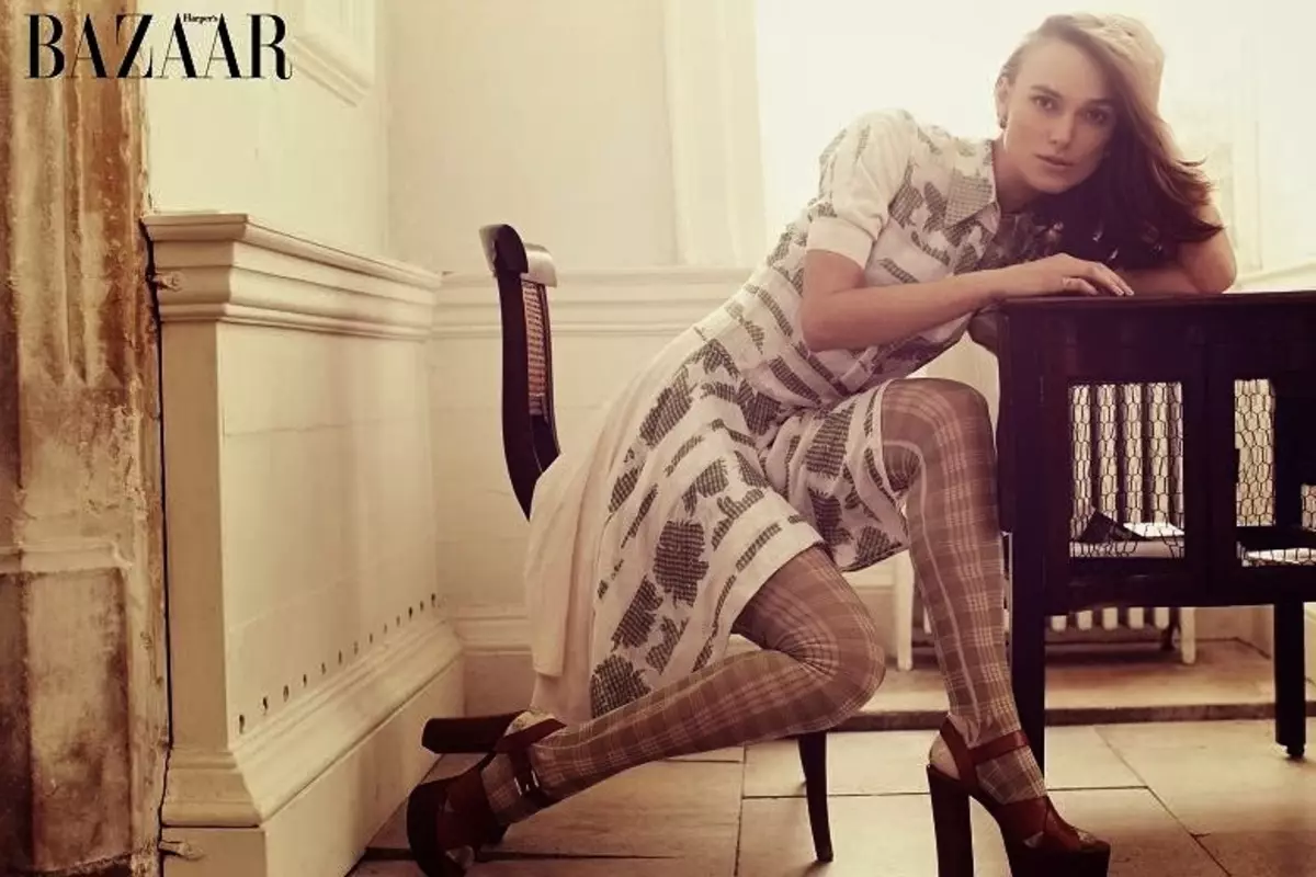 Kera Keira Knightley ho Bazaars Harper. February 2014