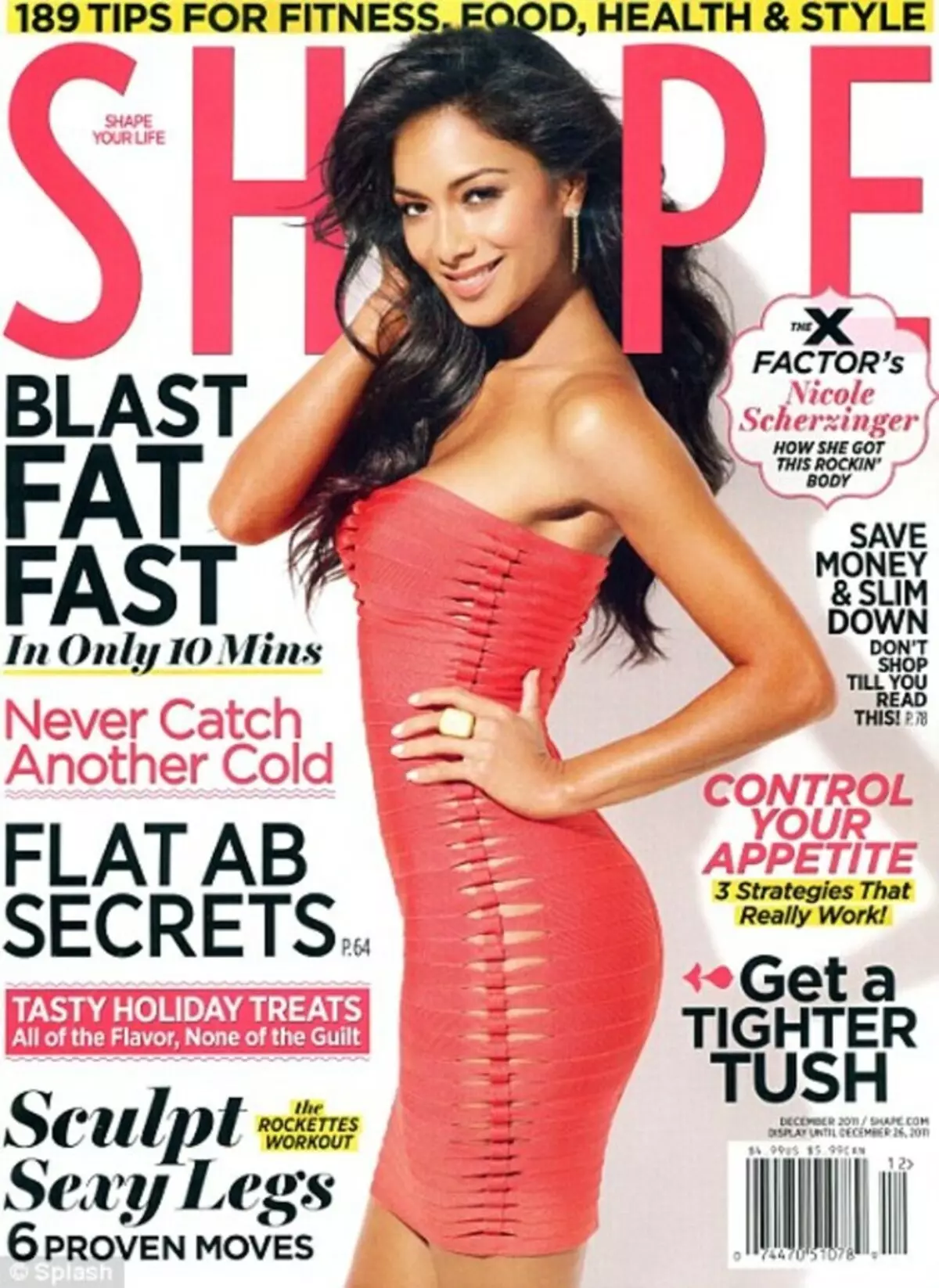 Nicole Sherezinger i Shape Magazine. Desember 2011.