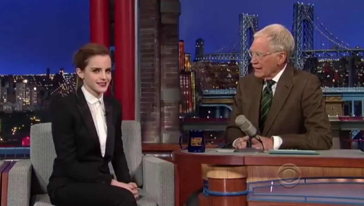 U-Emma Watson kuDavid Letterman