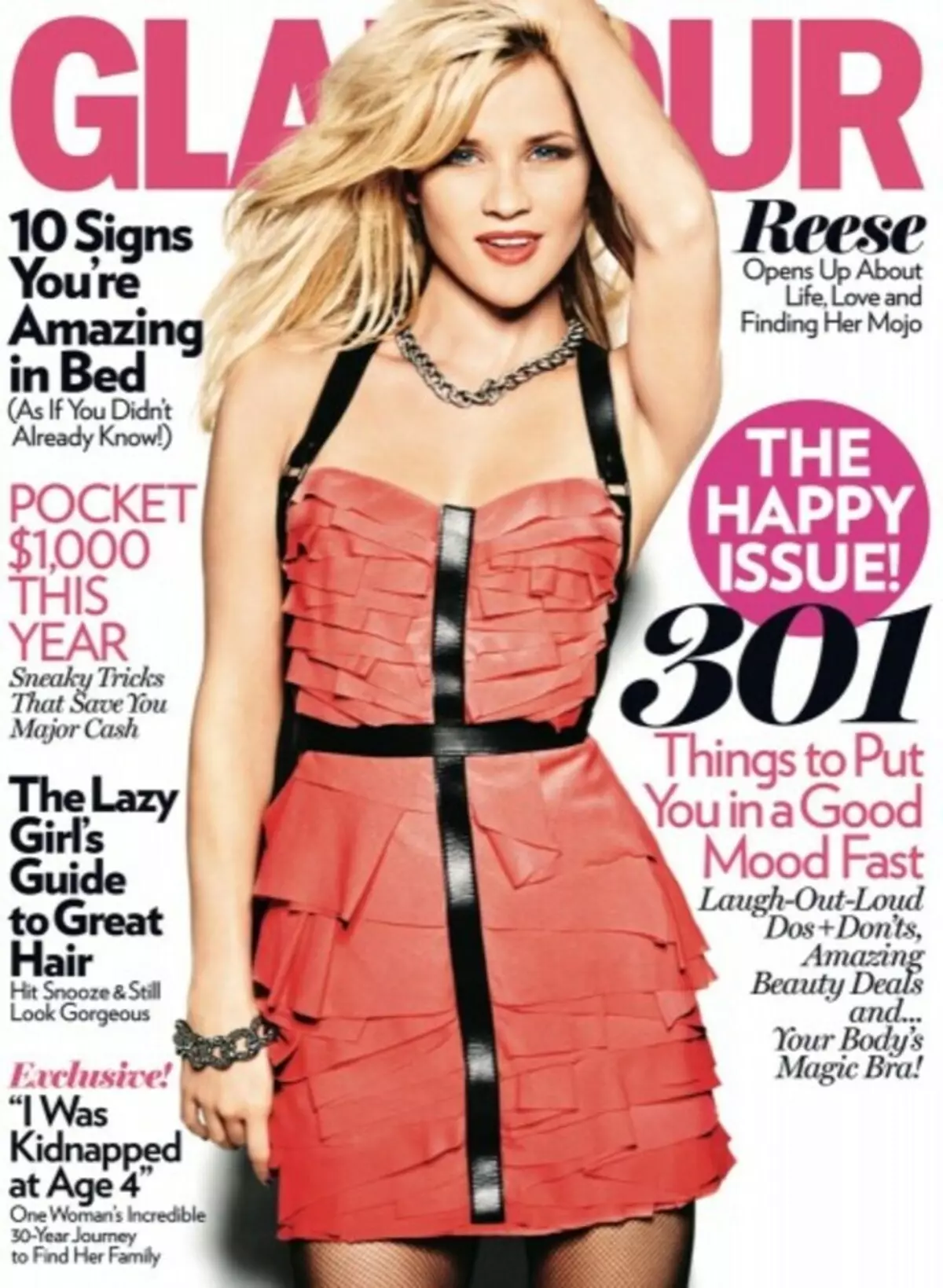 Reese Witherspoon în glamourul revistei. Ianuarie 2011.