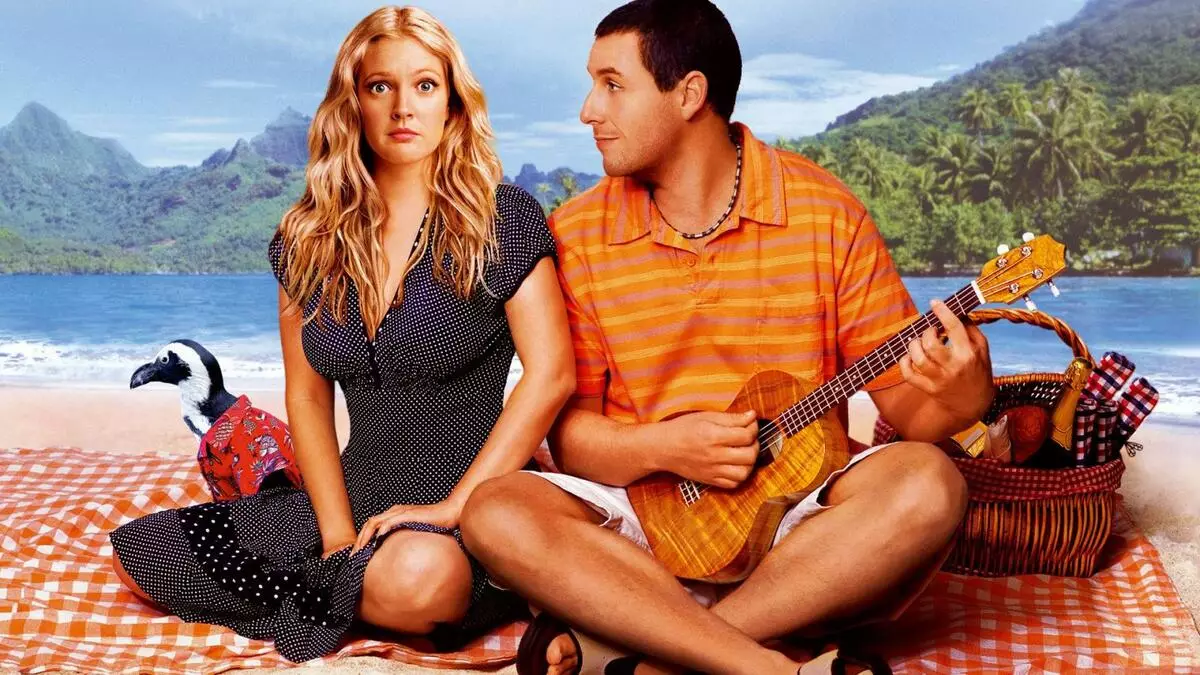 Adam Sandler en Drew Barrymore ferhierd 