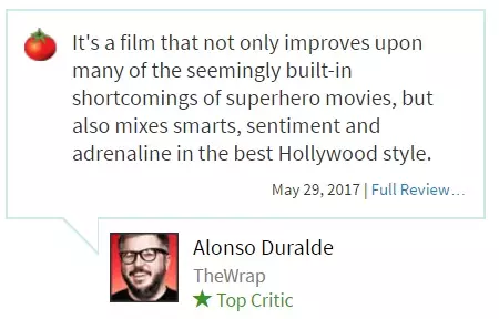 Os críticos de cine saíron deleite de 
