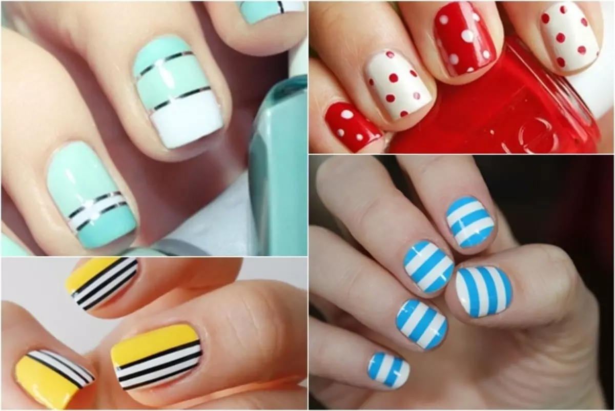 Modieus ontwerp van spijkers op afstuderen 2017: foto van manicure ideeën