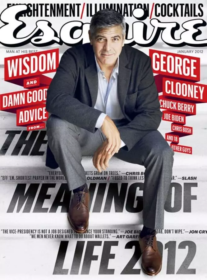 George Clooney na revista Esquire. Janeiro de 2012.