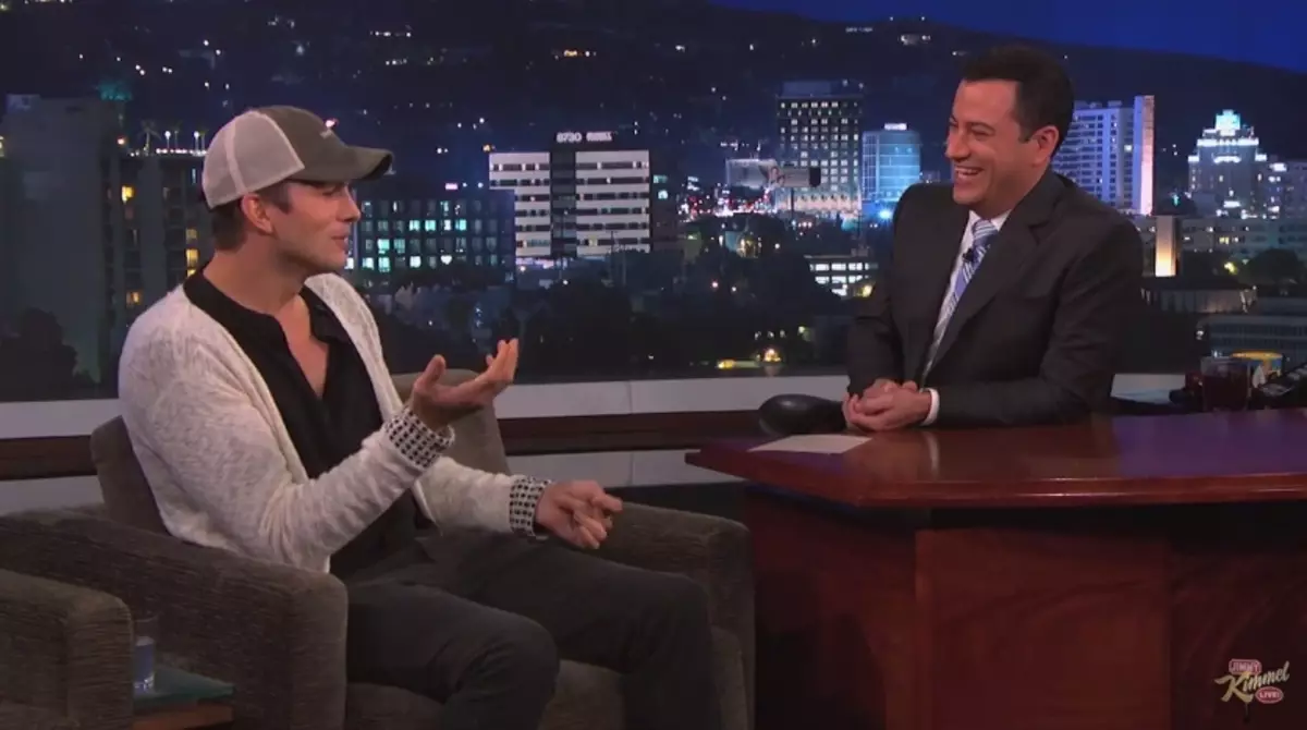 Ashton Kutcher auf Shaw Jimmy Kimmel