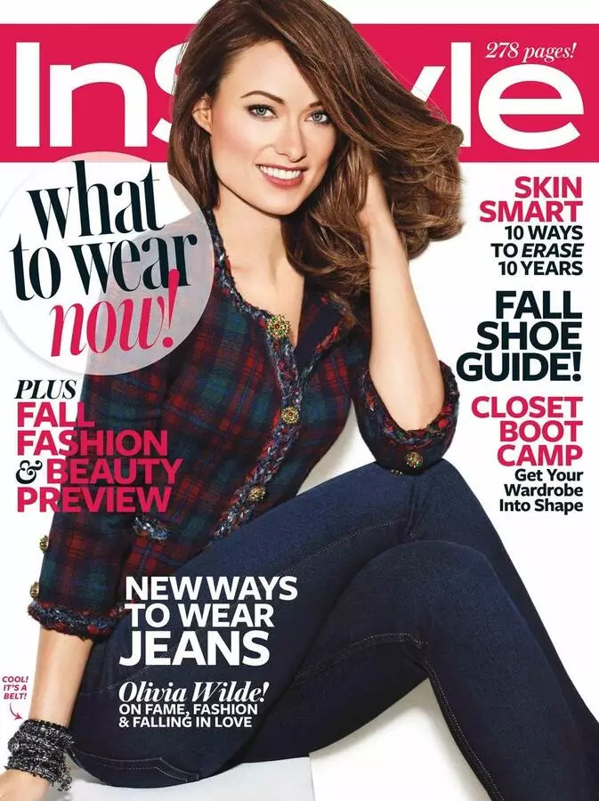 Olivia Wilde mune Instyle magazini. Nyamavhuvhu 2013