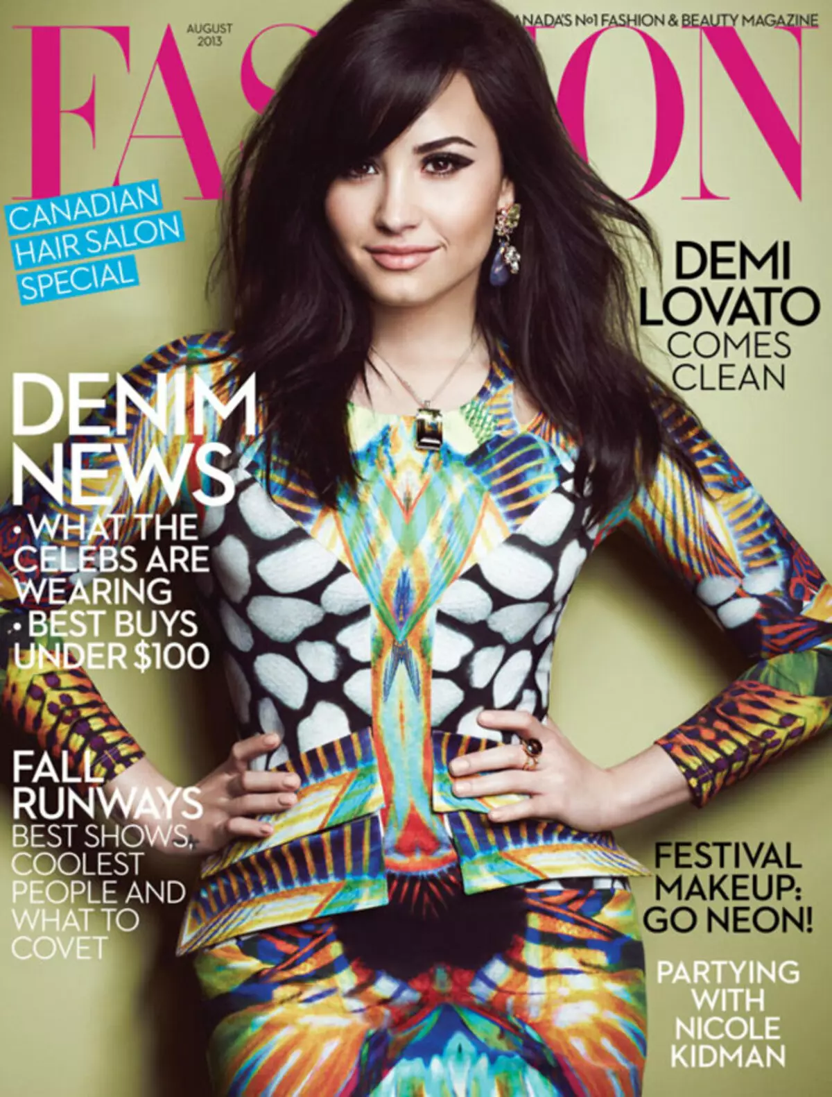 ファッションマガジンのDemi Lovato。 2013年8月