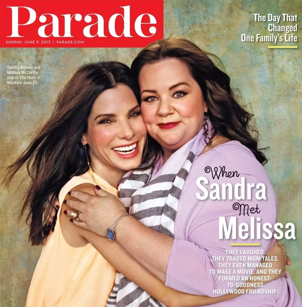 Sandra Bullock och Melissa McCarthy i Parade Magazine. Juni 2013