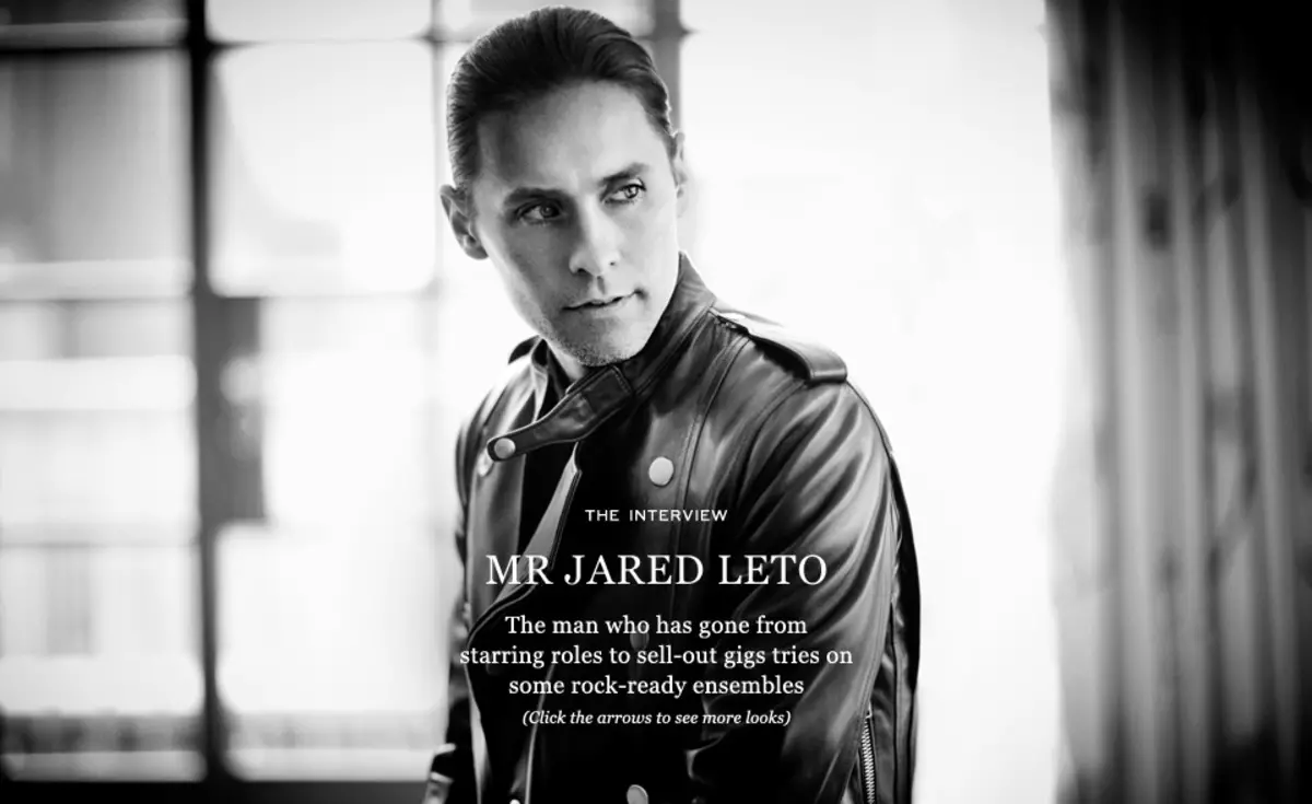 Mr Popter ఇంటర్నెట్ మ్యాగజైన్ లో Jared Leto. మే, 2013.