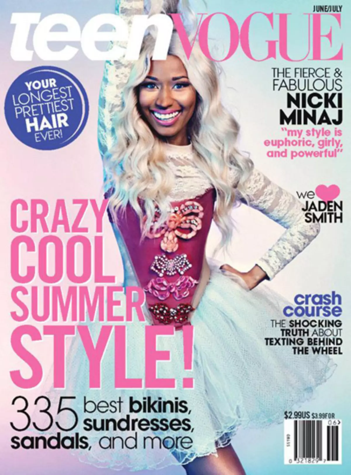 Niki Minazh i Teen Vogue Magazine. Juni / juli 2013