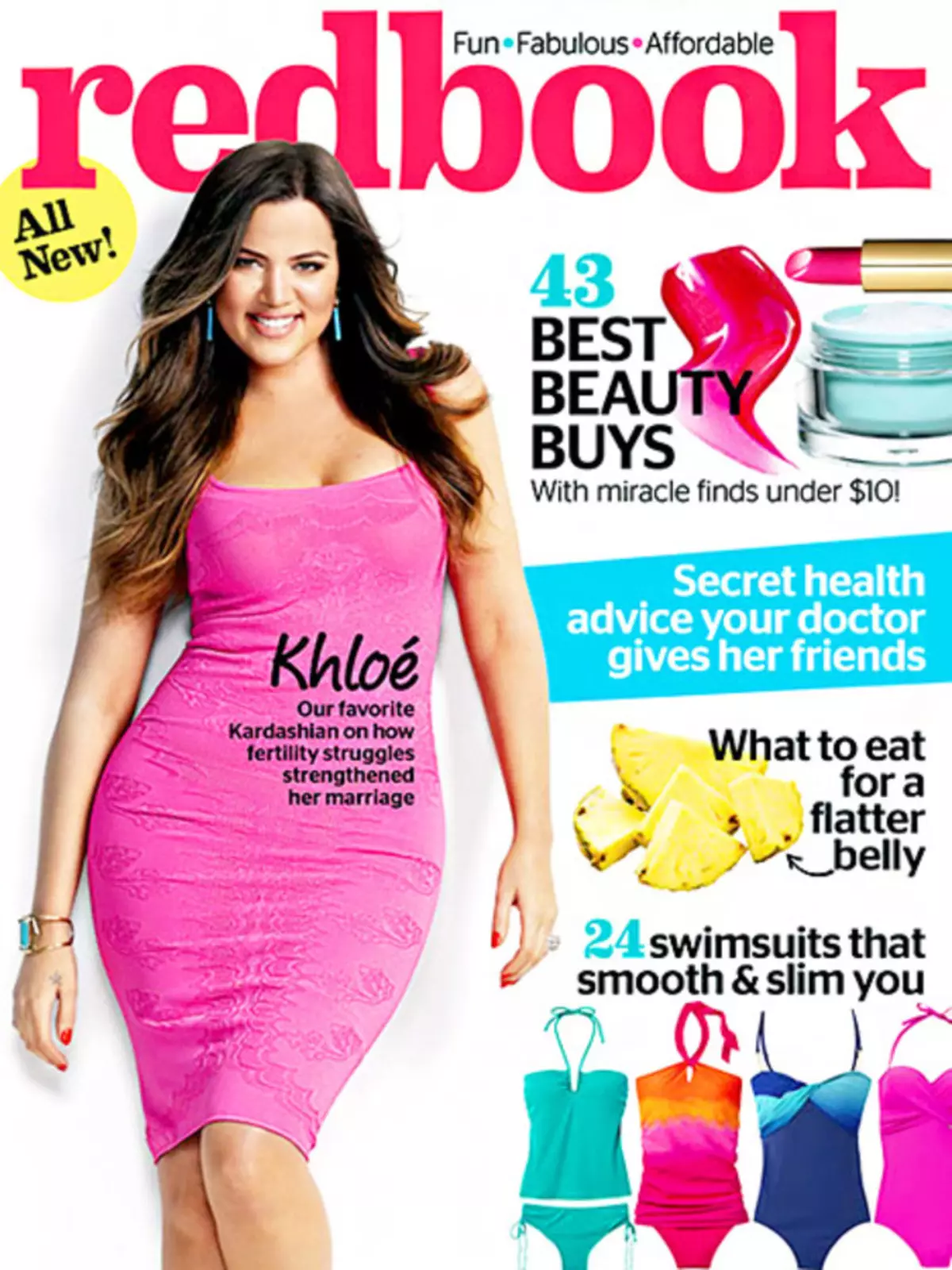 Preĝejo Cardashian en Revuo de Redbook. Junio ​​2013