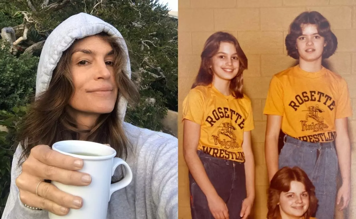 Cindy Crawford Priged "Awkward" Awọn fọto ọdọ