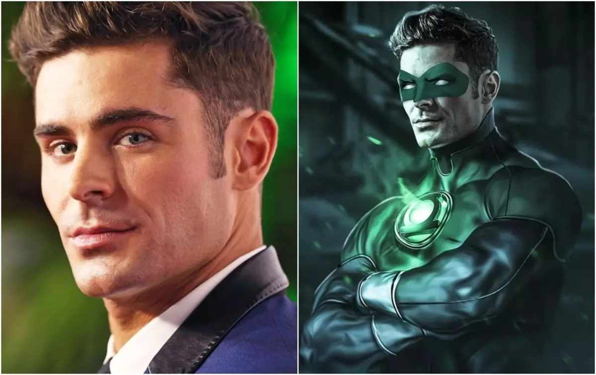 Photo: how Zac Efron would look in the role of a green lantern in a kinned DCEU