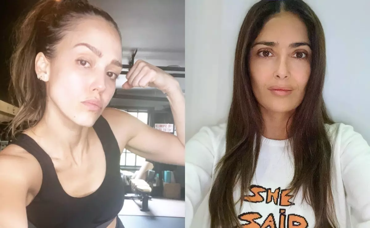 Mai Jessica Alba i Salma Hayek: Stars e fefaʻasoaaʻi e aunoa ma le faia o le quarantine