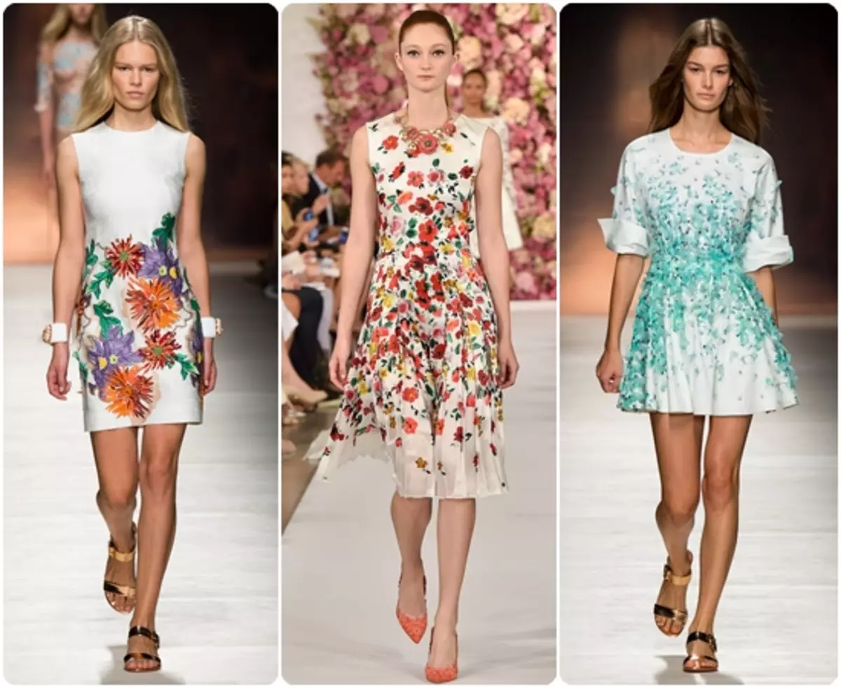 Модни фустани Пролет-лето 2015: слика на модерни стилови и модели 85340_1