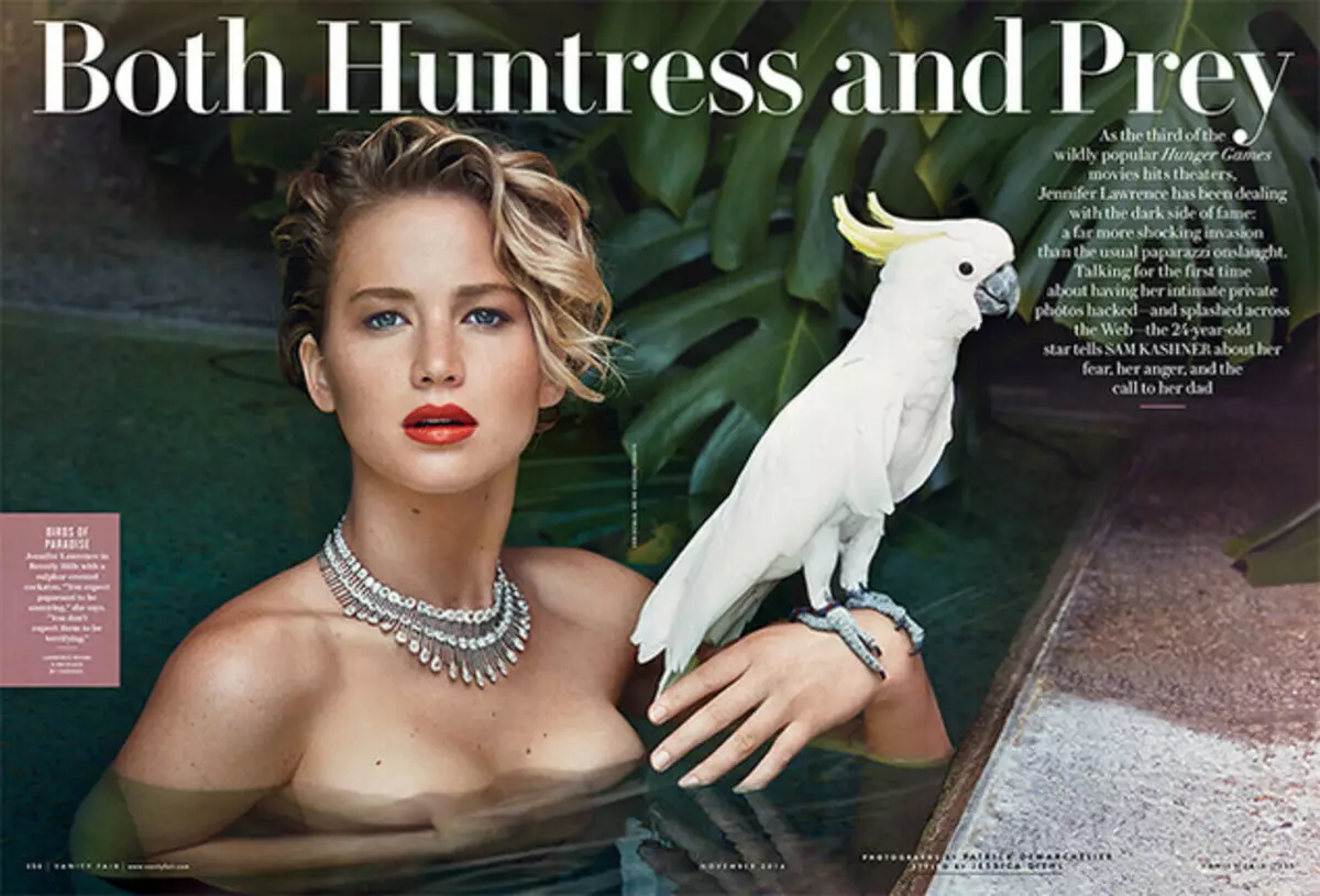 Oppdatert: Jennifer Lawrence i Magazine Vanity Fair. November 2014.