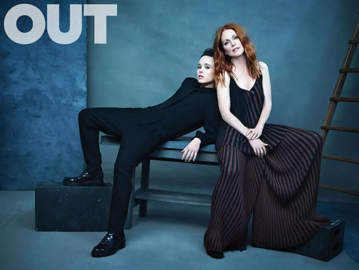 Si Julianna Moore ug Ellen panid sa log log. Oktubre 2015.