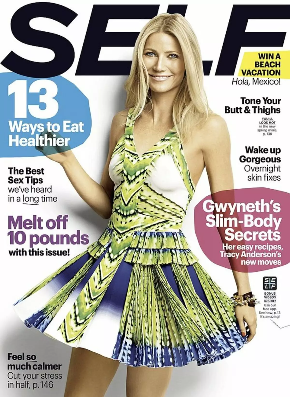 Gwyneth Paltrow yn Self Magazine. April 2013