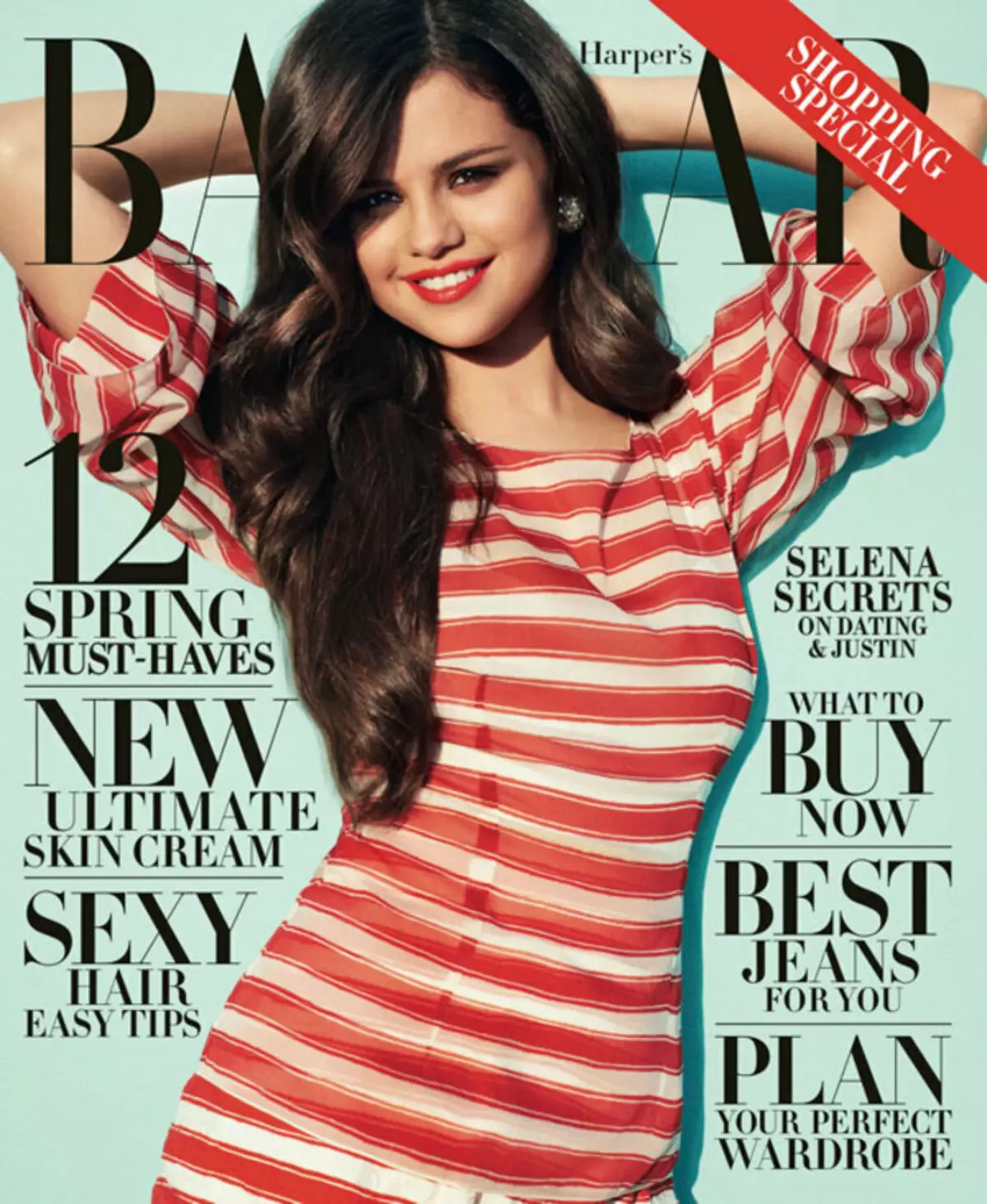 Selena Gomez ในนิตยสาร Bazaar ของ Harper เมษายน 2013