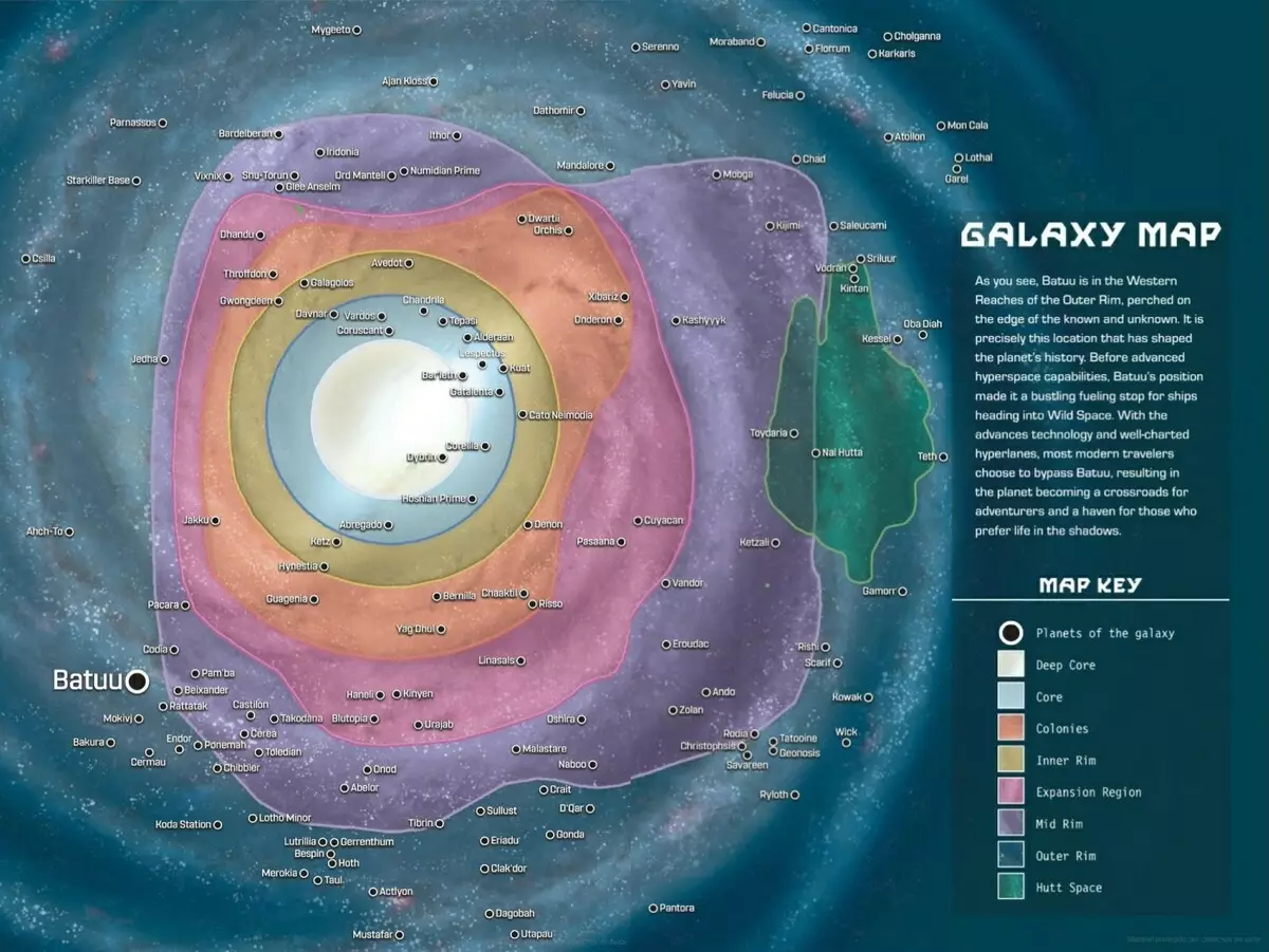 Não é uma tatuagem: a Disney compartilhou um mapa de grande escala da galáxia 