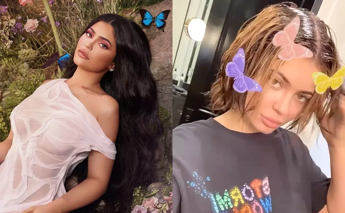 Kylie Jenner menunjukkan bagaimana rambut semulajadi tanpa rambutnya kelihatan seperti