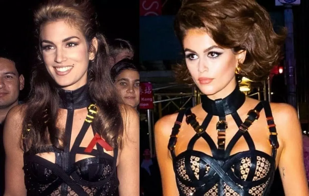 Copie de la mère: Kaya Gerber a répété l'image de Cindy Crawford il y a 27 ans