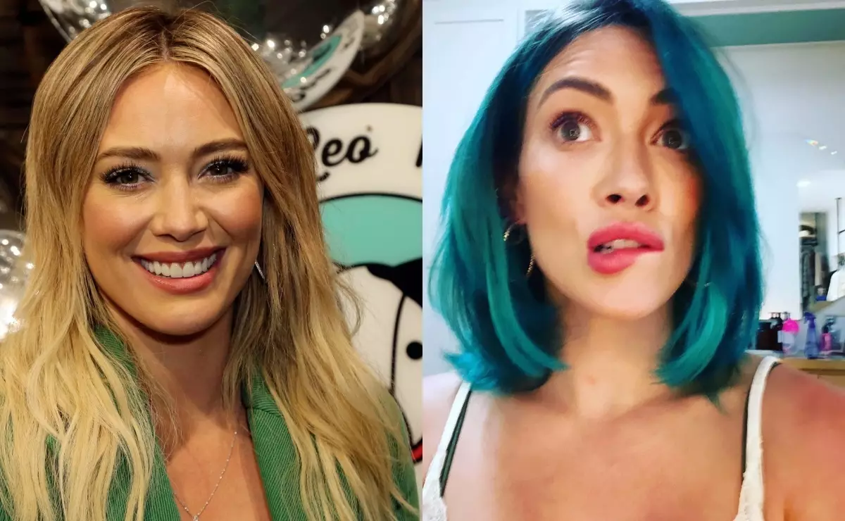 Paska kuniklo inspiris: Hilary Duff pentris harojn en bluo