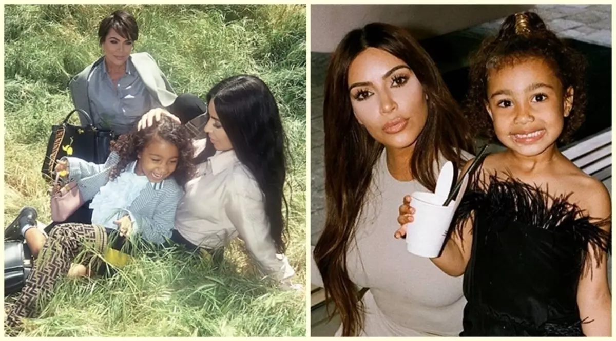 Photo: Kim Kardashian starred in Advertising Fendi with a 5-year-old daughter